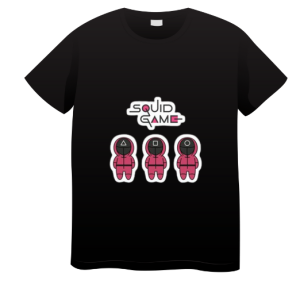 Black T-shirt Mini Guards Squid Game