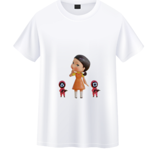 White T-shirt Mini Guard and Robot Dolly Squid Game