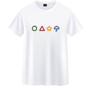 White T-shirt Survival Pattern Squid Game