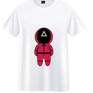 White T-shirt Mini Guard  Squid Game