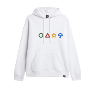 Survival Pattern Squid Game-White Hoodie