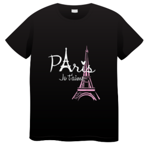 Black T-shirt Paris(Travel)